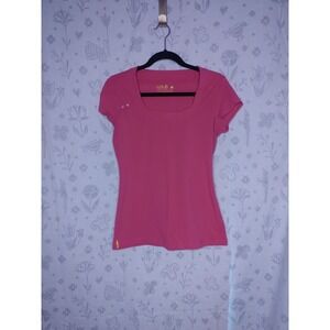 Lole Pink Scoop Neck Short Sleeve‎ Shirt Size Large